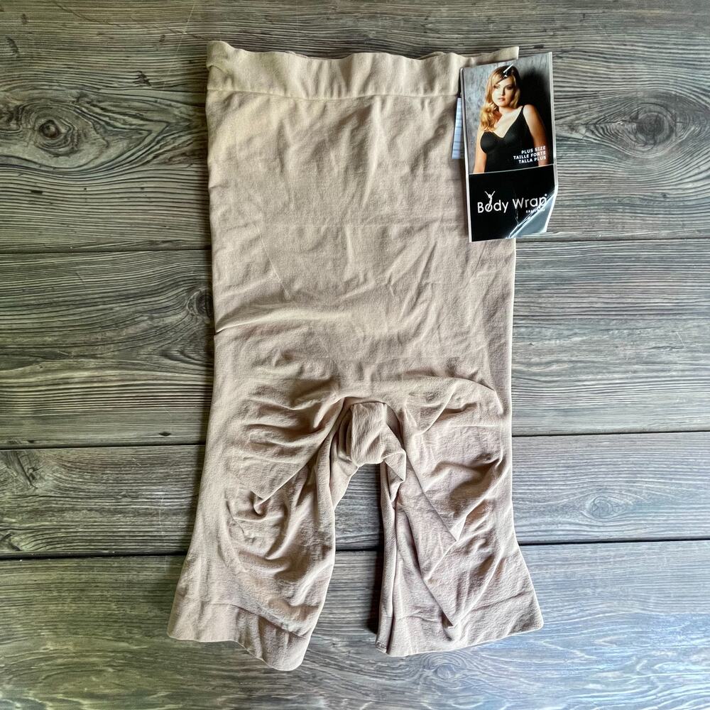 BODY WRAP Tan Beige Long Line Shaper Minimizer Slimming SZ 4X C101585